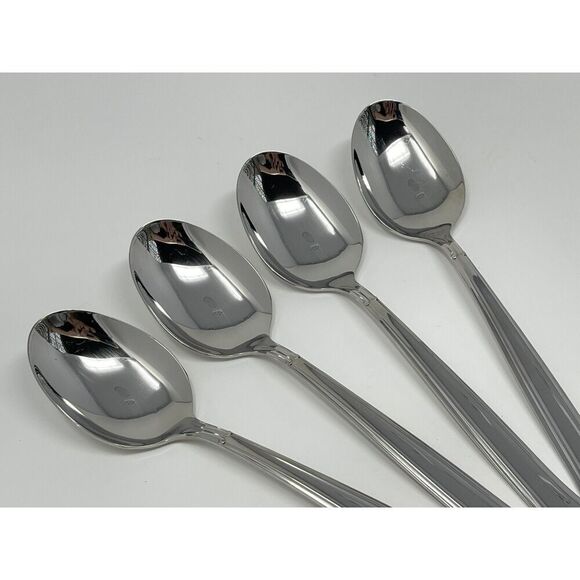 Oneida All American Stainless Forever Place Dinner Soup Spoon 6 7/8” Set Of 4 - Picture 4 of 7